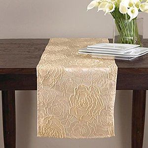 St. Claire Rose Champagne Table Runner – 14” x 72”